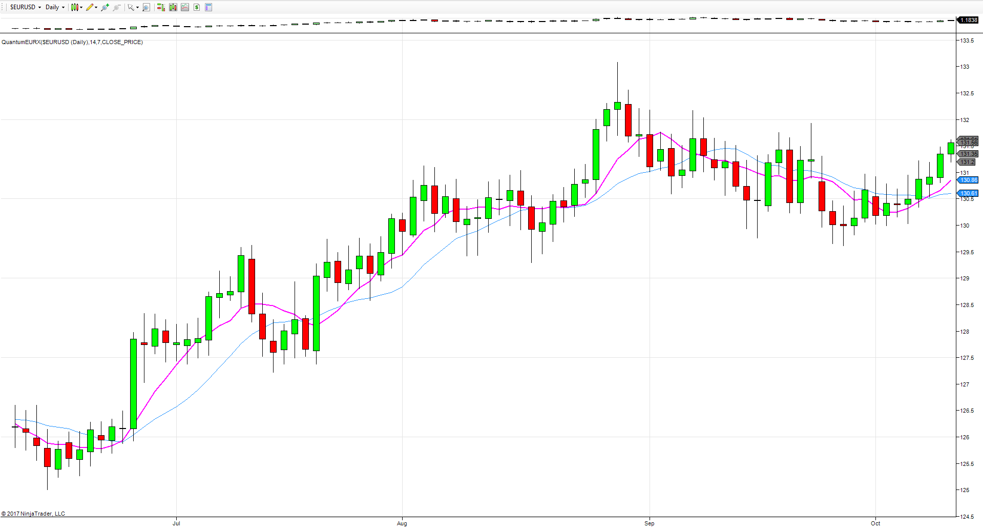 Euro index daily