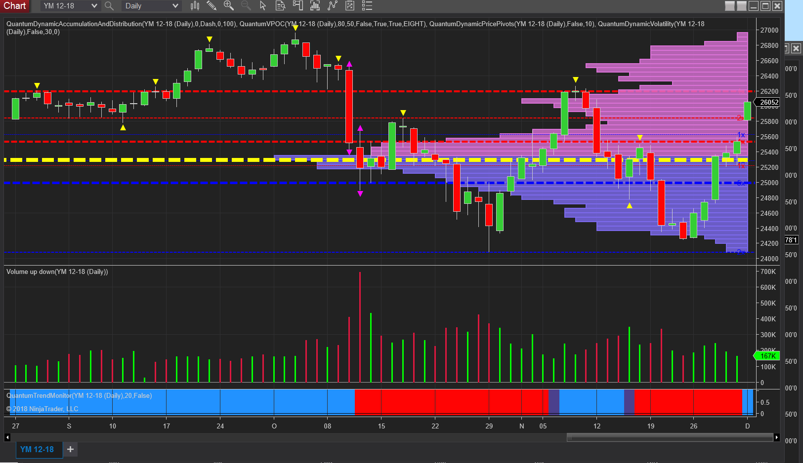 YM emini daily ninjatrader indicators